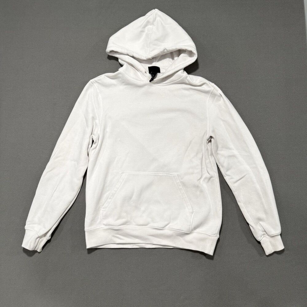 H&M Relaxed Fit Coupe Decontracte Pullover Hoodie, Size (Small)Color (White)